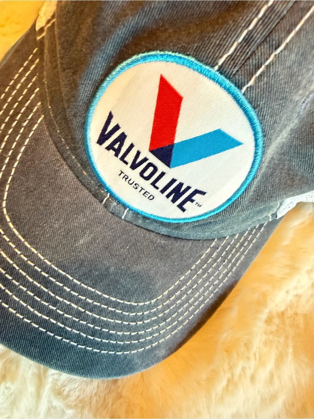 Valvoline Men's Distressed Classic Trucker Hat